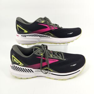 Brooks Adrenaline GTS 23 Shoes Women's Size 12 Black Gunmetal Sharp Green